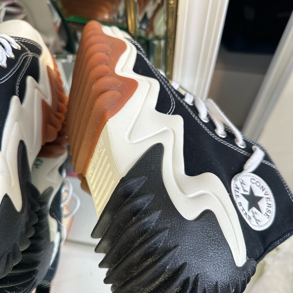 Converse Kids Black and White High-Top Sneakers - Picture 4 of 4